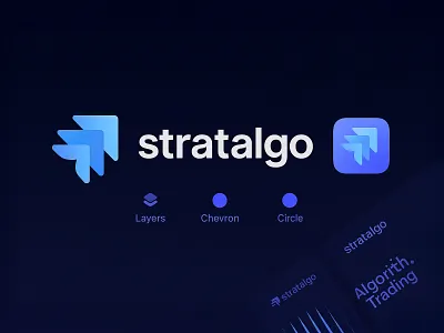 Stratalgo – Modern Tech Logo & Branding Design appicon brandidentity branding fintech gradient graphicdesign logodesign minimaldesign technology trading visualidentity