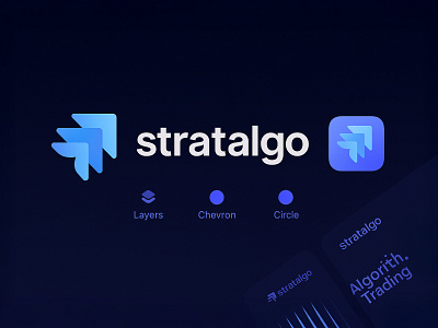 Stratalgo – Modern Tech Logo & Branding Design appicon brandidentity branding fintech gradient graphicdesign logodesign minimaldesign technology trading visualidentity
