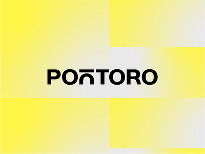 Pontoro black bridge clean clever font gray icon letter n logo minimal modern monogram type typography wordmark yellow