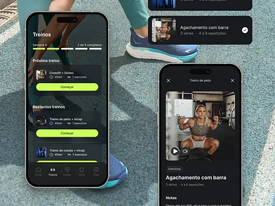 Personal Trainers App app design development logo nutrition personal trainer ui ux workout