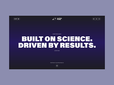 Altra Pure Online Shop Landing Page animation cart landing page medicine online shop pharma shopping store ui animation ui design uiux website