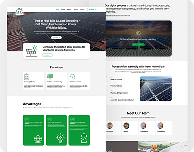 🌞 Green Home Solar – Website Redesign Project green energy web design solar energy solar energy website solar power website solar web landing page solar website ui uiux user interface userinterface ux uxdesign webdesign webredesign websitedesign