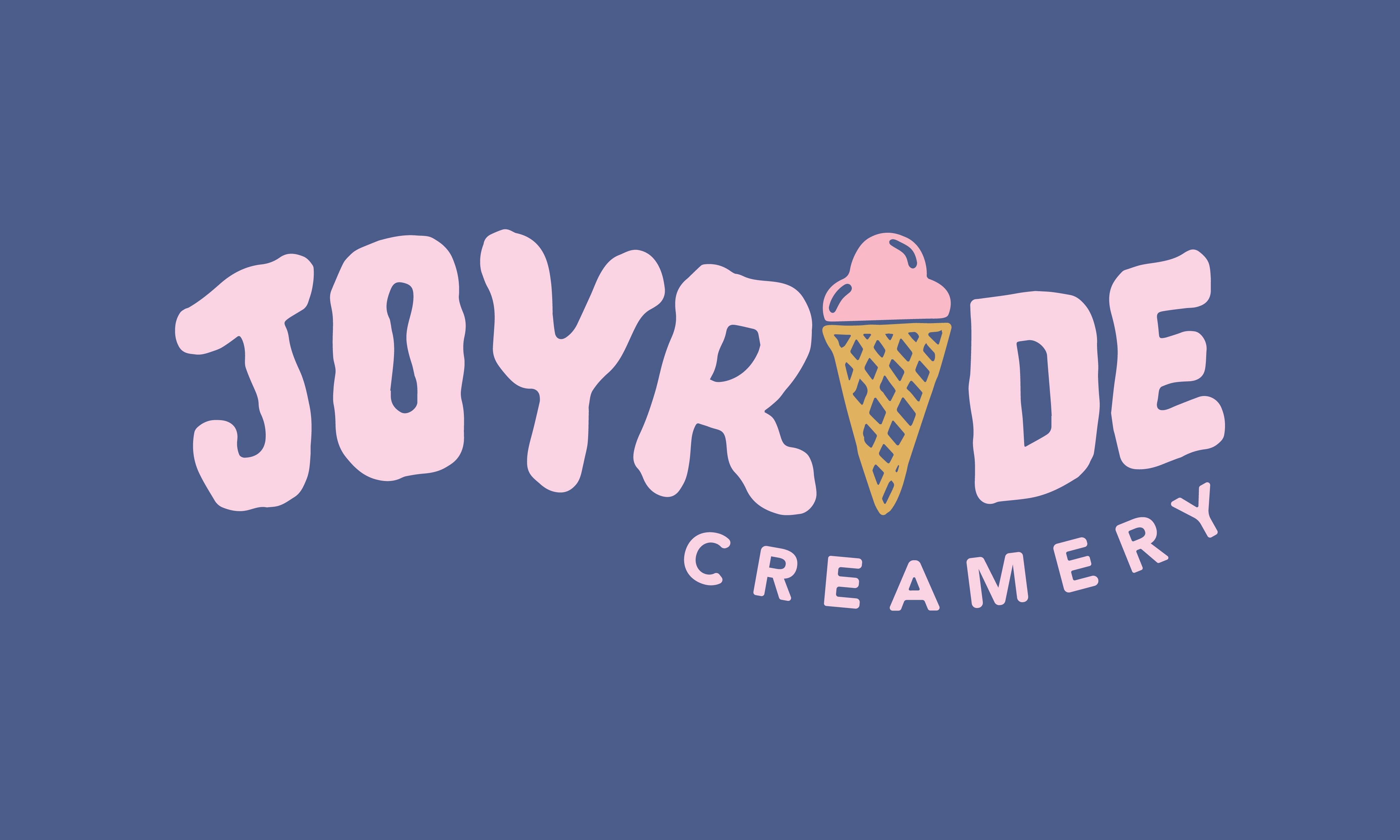 Ice Cream Logo - Joyride Creamery branding branding kit breverages logo custom customtype food logo hand drawn ice cream logo lettering logo design logos logotype restaurant logo typography