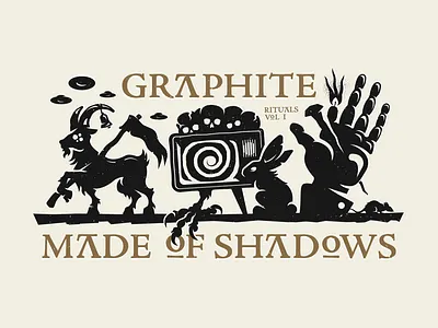 Graphite Rituals creepy dark halloween horror illustration logo vector witch