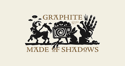 Graphite Rituals creepy dark halloween horror illustration logo vector witch