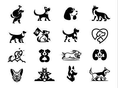 Happy International Dog Day! alex seciu branding dog dog logo k9 logo logo design logo designer negative space logo pet logo veterinary logo