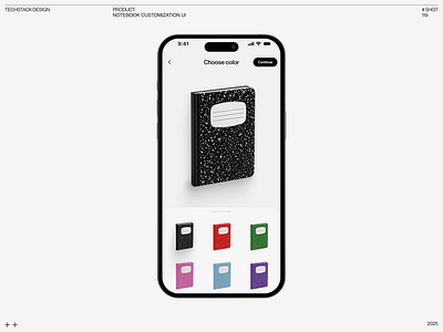 Notebook Customization UI animation customization design diary mobile app notebook ui ux