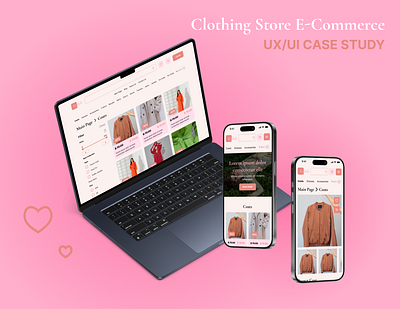 Clothing Store E-Commerce – Modern Responsive UI app design fashion app prototype ui ux