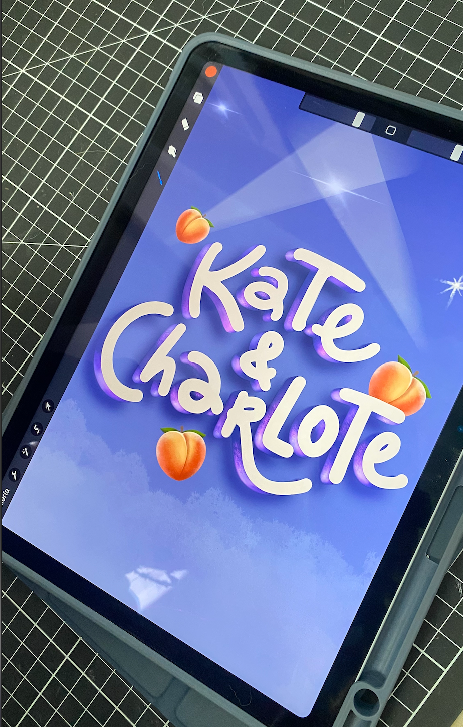 Logo Illustration K&C 3d branding graphic design illustration ipad logo typo