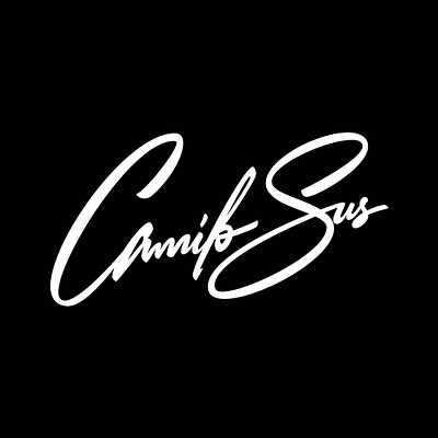 Custom Signature Logo - Camilo Sus branding branding kit business logo company logo custom type custom typography design hand drawn handmade handwriting handwritten lettering logotype signature signature logo text logo typography