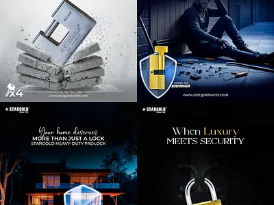 Padlock Social Media Post Design - Stargold creative ads post design social media socialmediapostdesign
