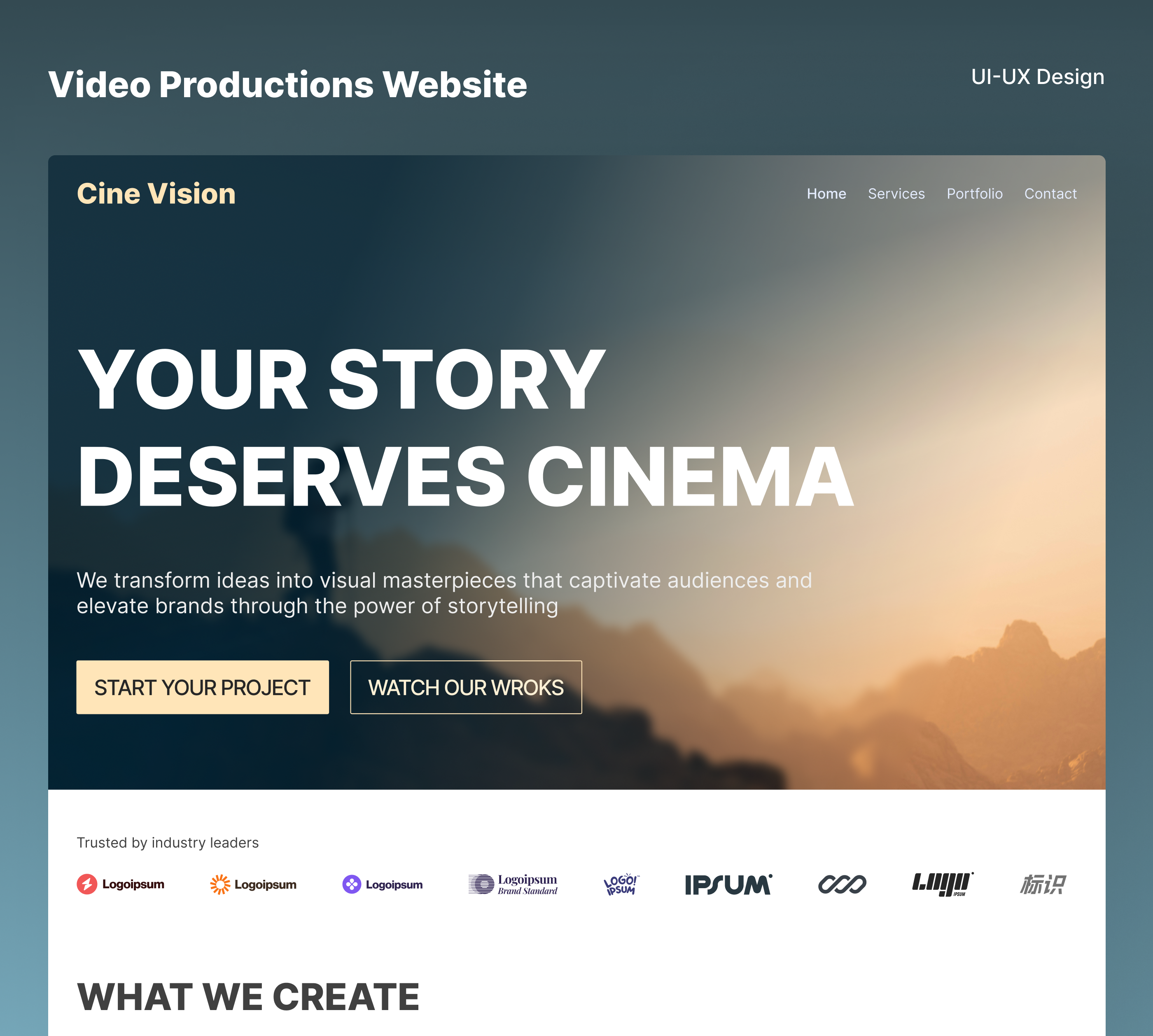 Cine Vision - Video Production Website Design cinematicdesign creative figma filmwebsite landingpage portfolio responsive desing responsivedesign ui uiux userexperience videoproduction webdesign webdeveloper
