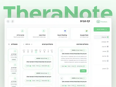 TheraNote - AI-Powered SaaS for Mental Health Professionals analytics clinic management dashboard dashboard design digital health healthcare design mental health mental health dashboard patient management product design saas saas dashboard saas design shakib1wrk ui ui design uiux ux web app web application
