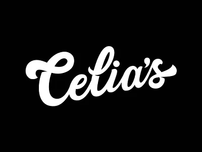Lettering Logo - Celia's business logo company logo creative graphic design hand drawn hand lettering lettering lettering logo logo logo design logotype text logo typography typography logo