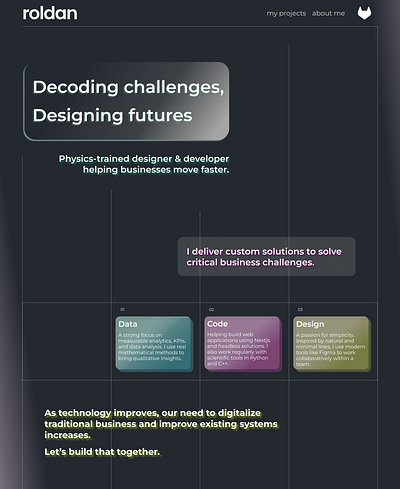 Hero Section & Value Proposition - Consulting Portfolio Website consulting grid hero hero section landing page portfolio value proposition