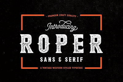 Roper Sans Serif Font Family bold branding design distressed font illustration letterpress modern retro roper sans serif font family serif vintage western