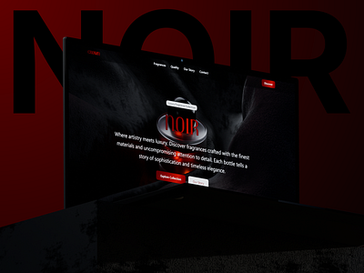 NOIR - Hero section 3d branding graphic design logo ui
