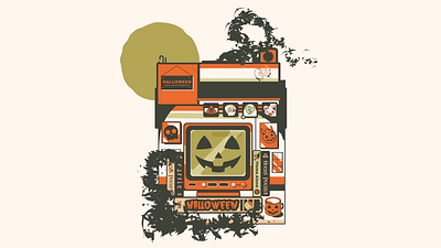 90s Style Retro Halloween illustration 90s vhs tapes funny halloween halloween characters halloween movies vhs halloween png halloween vhs tapes halloweentown png pumpkin spice retro scary season