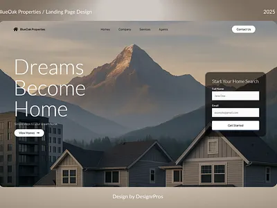 BlueOak Properties — Real Estate Landing Page Design 🏡