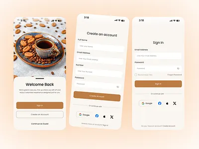 Login & Sign-Up Screens – Scooter’s Coffee Mobile App app design app onboarding confirm email login login signup mobile app mobileappdesign mobileui onboarding scooterscoffee signup ui ux userinterface uxdesign verification