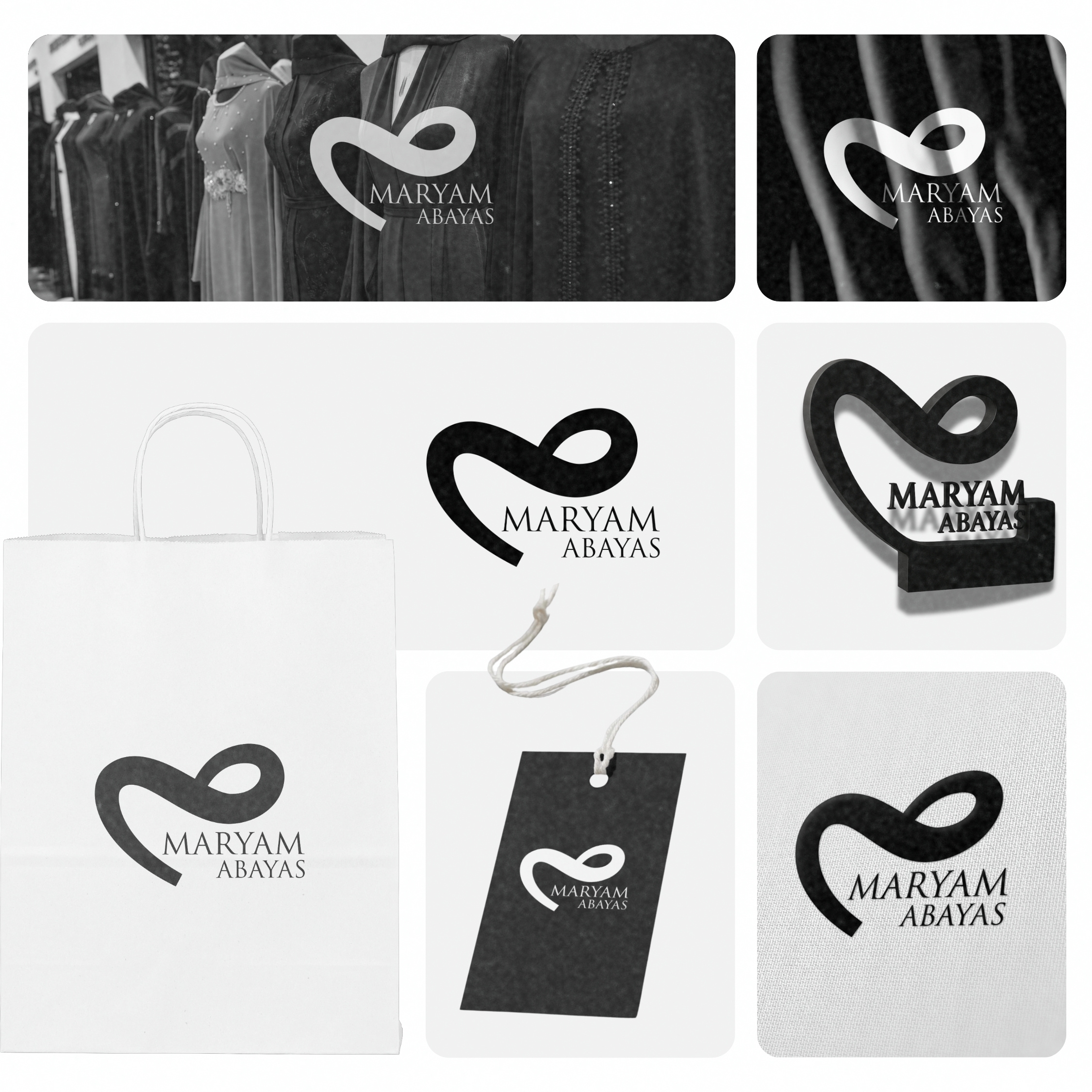 Elegant Logo Design with Arabic Letter "م" Meem abaya logo abayas arabic arabic custom logo arabic letter logo arabic logo branding custom logo design dynamic flat heart hijab hijab logo lettermark logo minimal modern symbolic visual identity