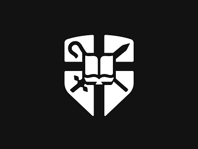 Covenant ✦ Logo bible blessed christ christian christianity covenant cross god holy illustration logo logodesign logotype protection redesign sacred shepherd shield staff sword