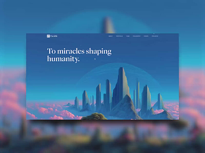 Parable - brand + Webflow website animation blue fantasy gsap landing page landscape onepage vc fund venturecapital webflow website