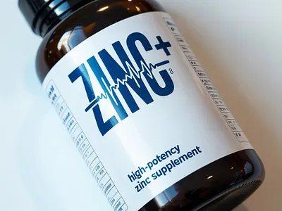 Zinc Supplement Bottle Label Packaging Design bottle branding business business identity capsule energy fitness food jar label label label design marketing multivitamin packaging pharmacy sticker supplement tablets treatment vitamin
