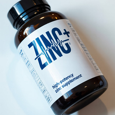 Zinc Supplement Bottle Label Packaging Design bottle branding business business identity capsule energy fitness food jar label label label design marketing multivitamin packaging pharmacy sticker supplement tablets treatment vitamin