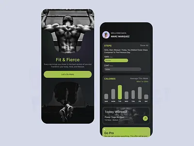 Fitness app app design app ui figma fitness app ios mobile app ui design uiux