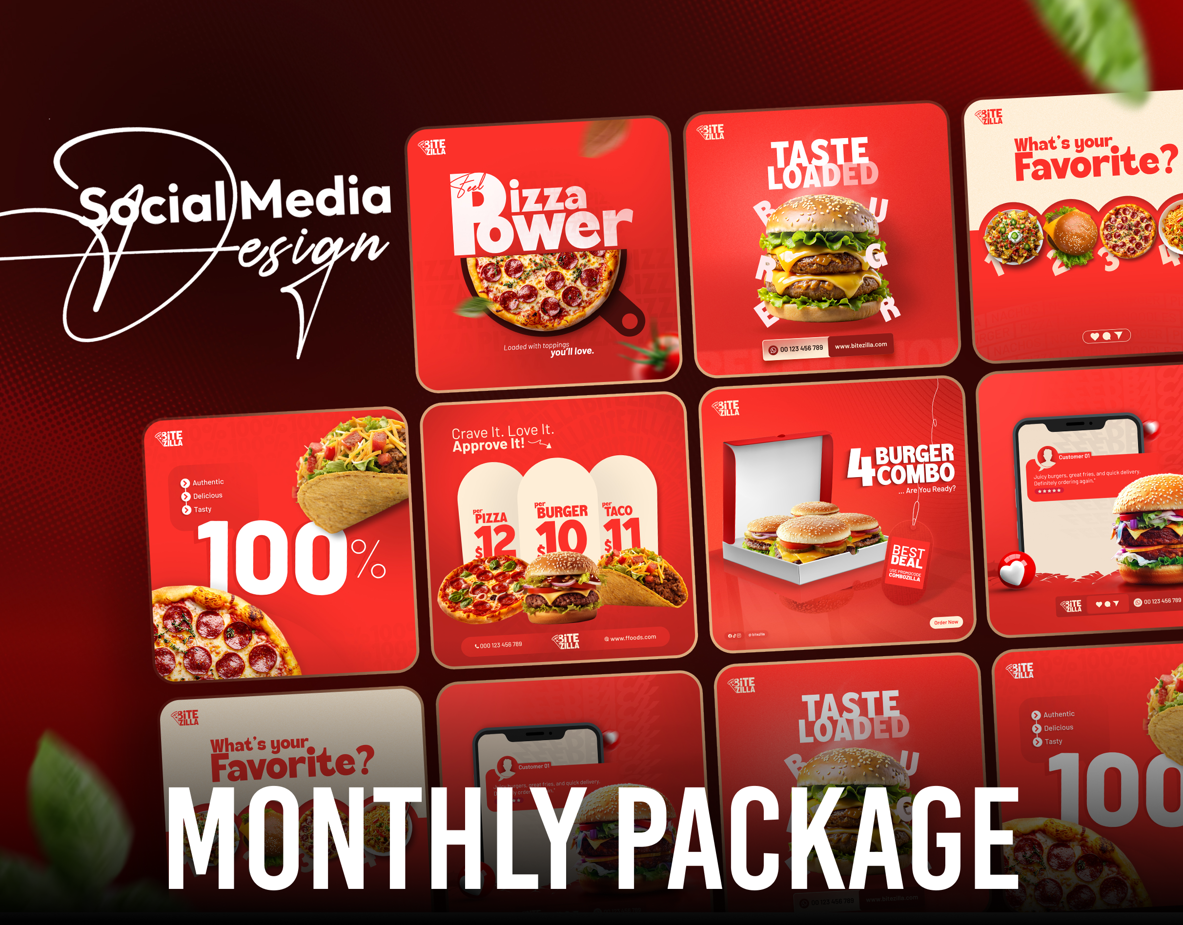 Example of Monthly Social Media Design Package