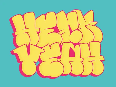 Heck Yeah branding design digital art fresco graffiti graphic design graphic designer illustration logo ui
