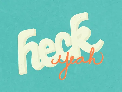 Heck Yeah take2 branding design digital art fresco graffiti graphic design graphic designer illustration logo ui