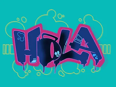 Hola branding design digital art fresco graffiti graphic design graphic designer illustration logo ui