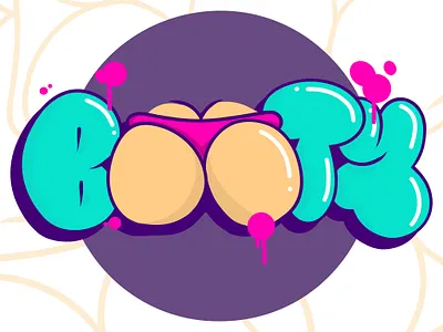 Booty branding design digital art fresco graffiti graphic design graphic designer illustration logo ui
