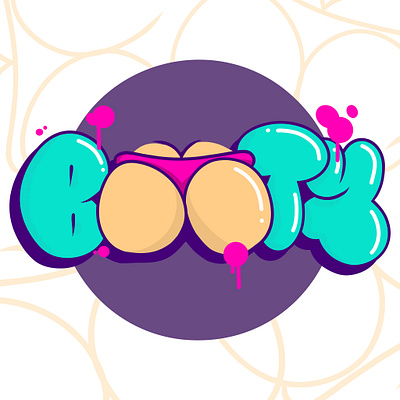 Booty branding design digital art fresco graffiti graphic design graphic designer illustration logo ui