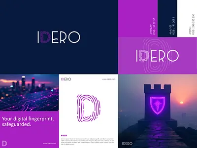 IDERO Cyber Security Company Logo Design branding cyber security graphic design illustration illustrator logo logo design photoshop
