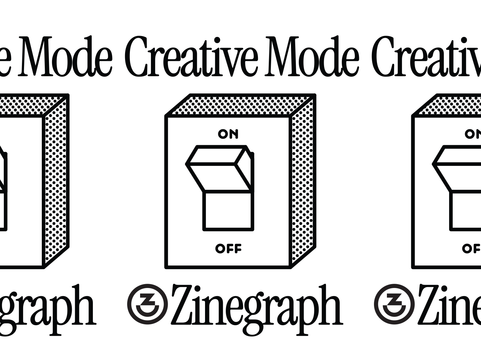 💡 Creative Mode gif icon illustration off on switch vecto