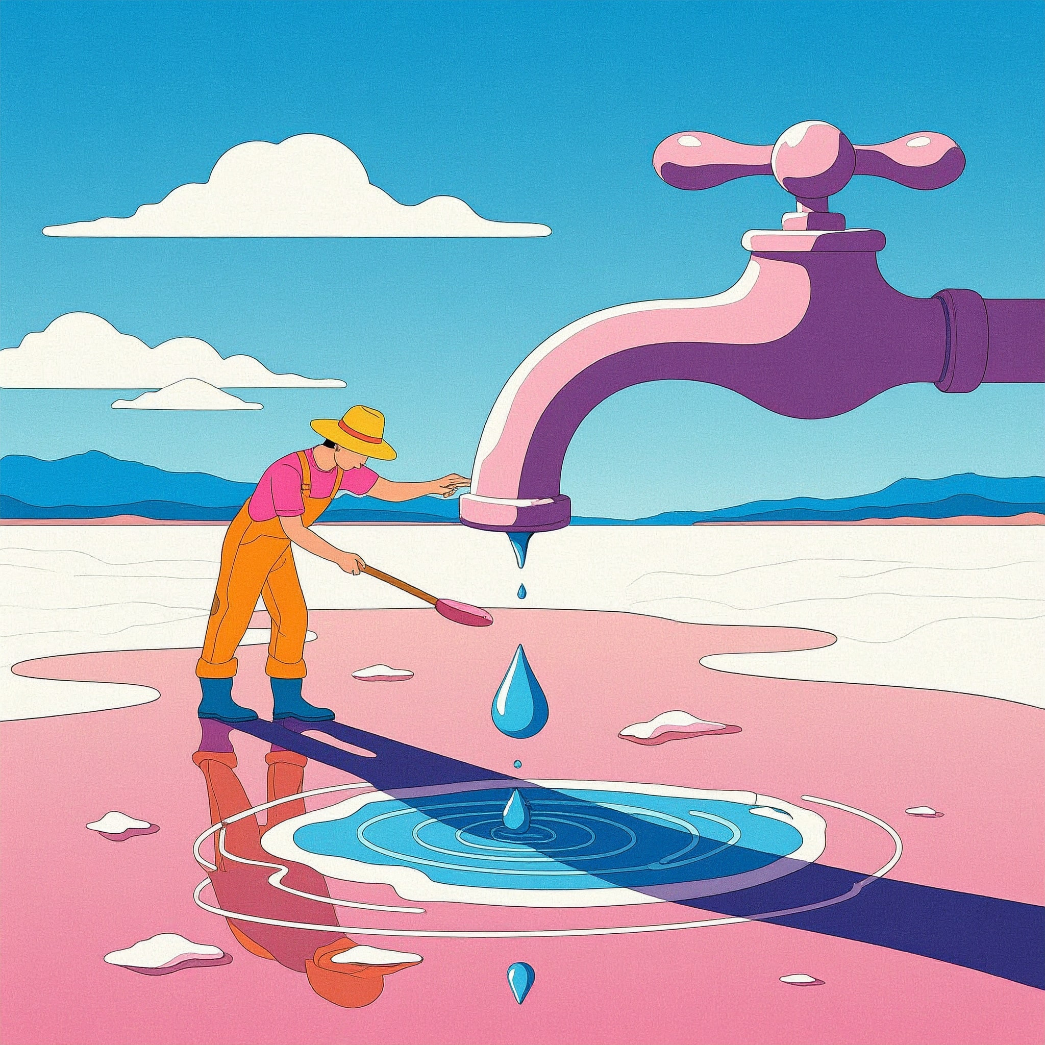 Utah Art as Activism – Great Salt Lake Illustration activist illustration art conservation conservation art drawing great salt lake illustration landscape art salt flats salt lake salt lake city utah utah art utah artist vector art water