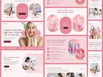 Skincare Landing Page Design beauty products branding cosmetics website ecommerce website graphic design homepage design landing page logo makeup skin care skincare skincare landing page skincare website ui ux website website design womens skincare