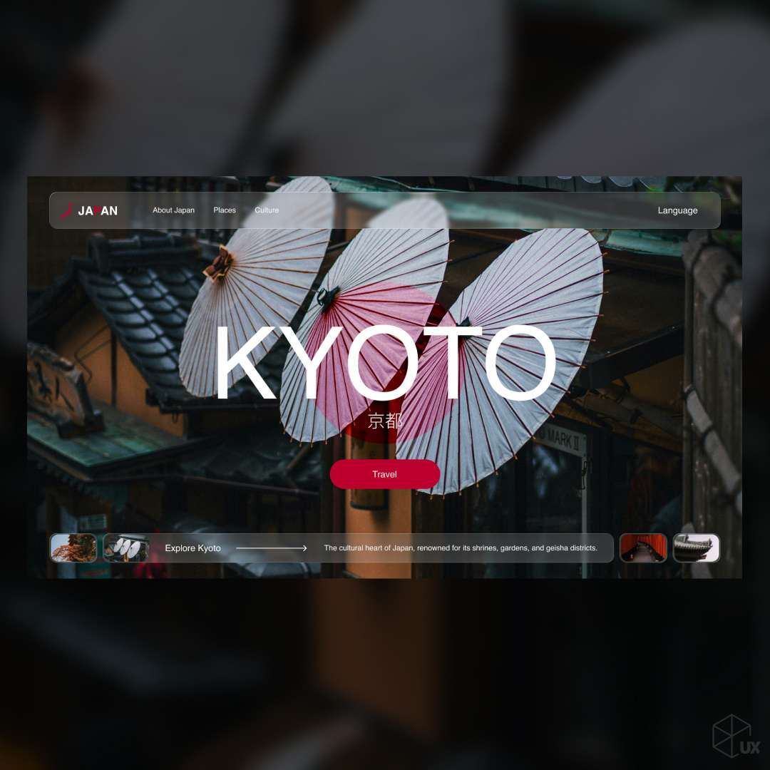 Japanese Tourism Website – City Showcase Concept dribbble editorialdesign japan minimaldesign tourism travel uidesign uxdesign uxui webdesign