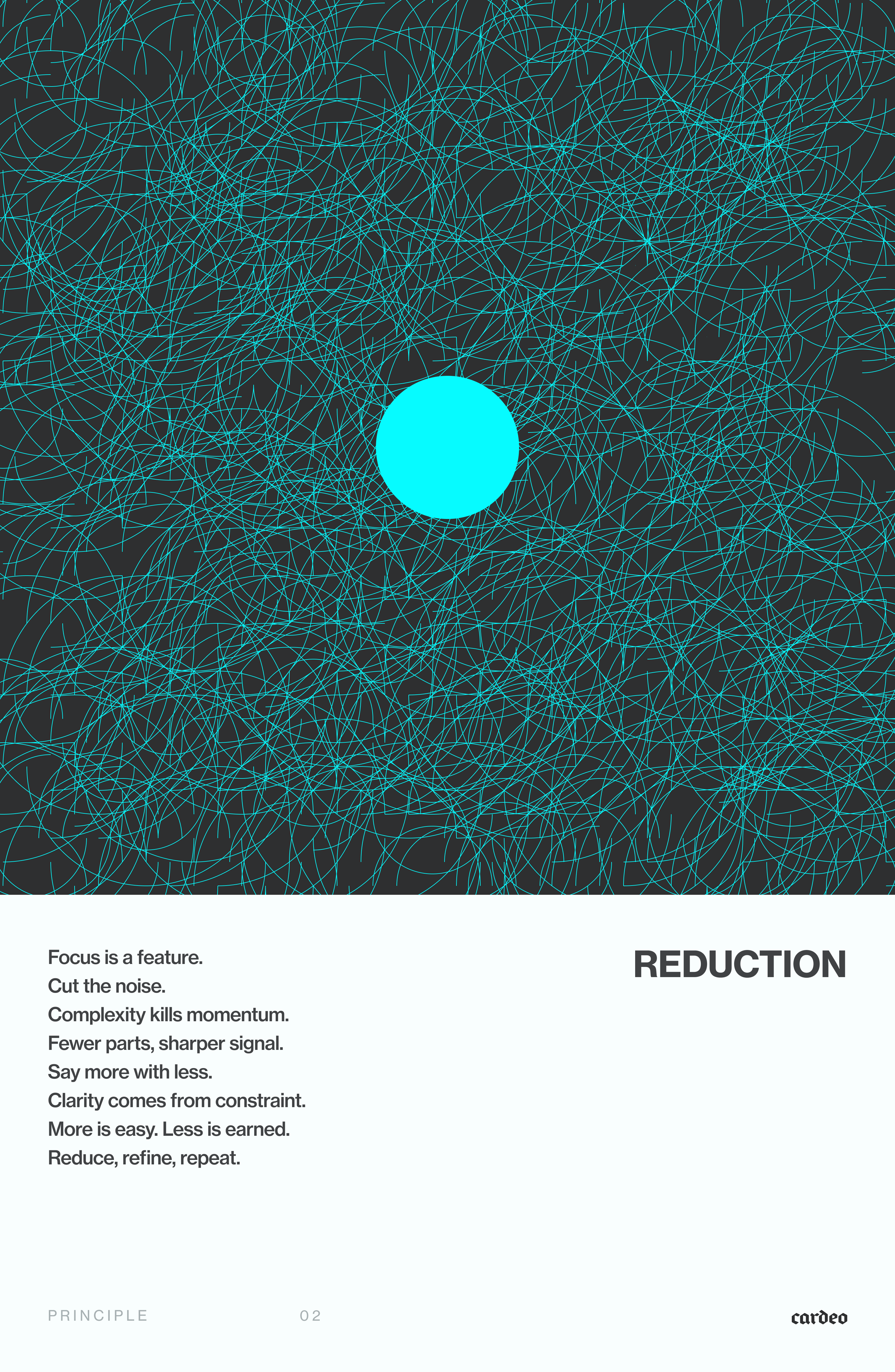 Reduction Principle 02 branding cardeo design generative art graphic design identity illustration minimal principle reduction swarm