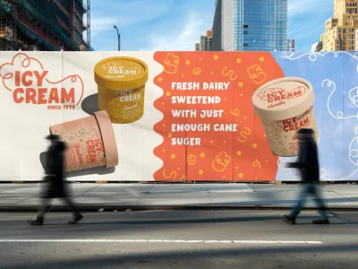 Icy Cream – A Bold & Playful Brand Identity for Ice Cream brand identity branding food graphic design ice cream logo