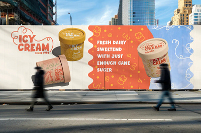 Icy Cream – A Bold & Playful Brand Identity for Ice Cream brand identity branding food graphic design ice cream logo