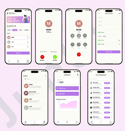 EscapeCall - A Real-Time Fake Call App for Social Escape app design fake call app mobile app ui ui design uiux design