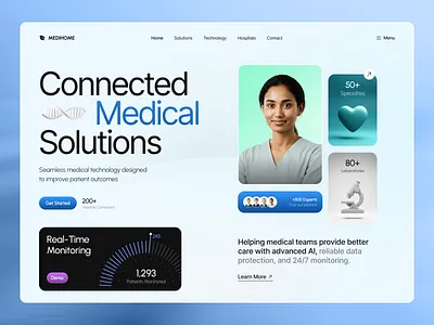 Medihome - Web Design creative website doctor website health health landing page health website healthcare healthcare design healthcare platform healthcare website landing page life website medical landing page medical website tech website technology website ui ux web design web design agency