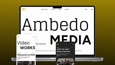 Ambedo media videoproduction website landing ui ux video webdesign