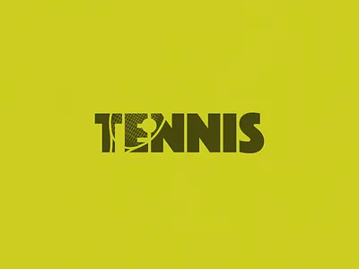 Tennis | Typographical Poster graphics illustration letters poster simple sport tennis text typography word