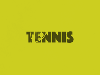 Tennis | Typographical Poster graphics illustration letters poster simple sport tennis text typography word