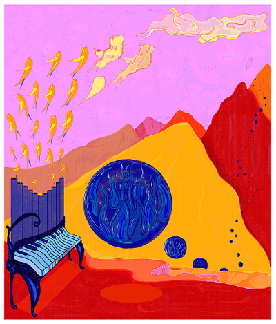 The Fire Balloons digital digitalart illustration